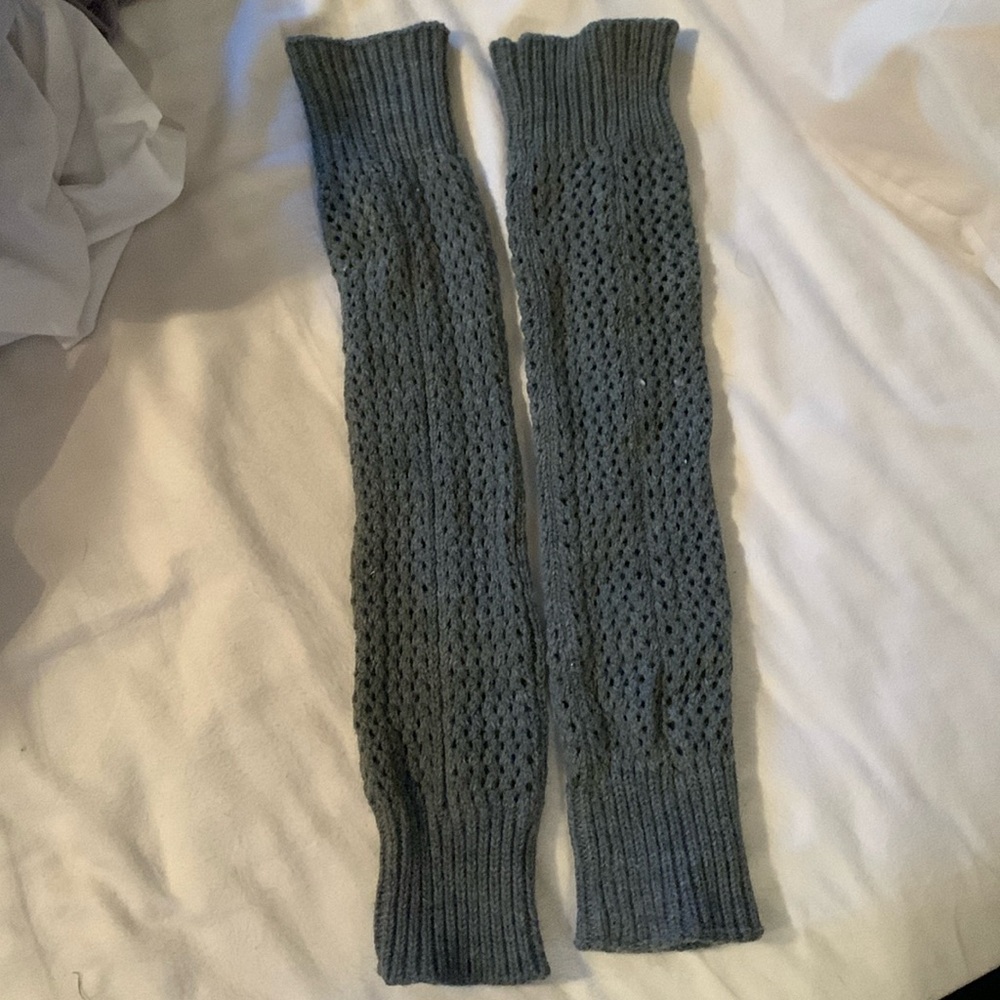 Grey leg warmers